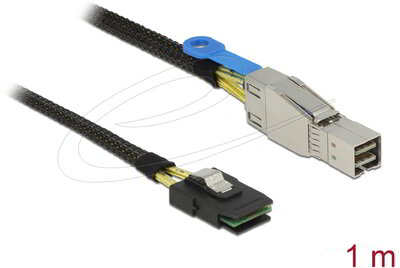 Delock - Kábel Mini SAS HD SFF-8644 > Mini SAS SFF-8087, 1 m - 83616