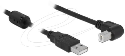 DELOCK - Kábel USB 2.0 A - B, M/M 90°, fekete - 83529