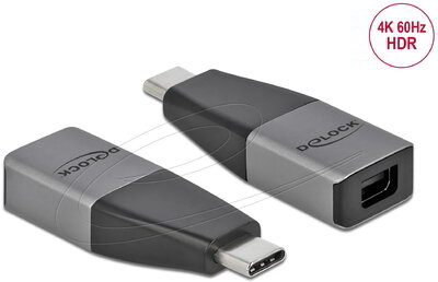 Delock - USB Type-C adapter mini DisplayPort (DP Alt Mode) 4K 60 Hz kompakt kialakítású - 64121