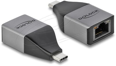 Delock - USB Type-C adapter Gigabit LAN 10/100/1000 Mbps kompakt kialakítású - 64118