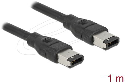 Delock - 1 méteres FireWire összekötő kábel (6/6 tűs) - 82573