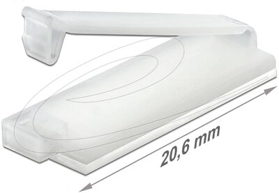 Delock - Természetes színű öntapadós kábeltartó zárócsattal 10 db - 60181
