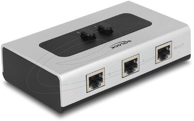 Delock - Manuális, kétirányú RJ45-kapcsoló 10/100/1000 Mb/s 2 porttal - 87673