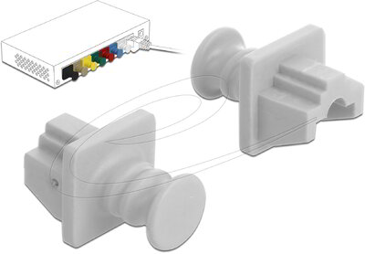 Delock - Porvédo az RJ45 hüvely, 10 darab fehér - 86507
