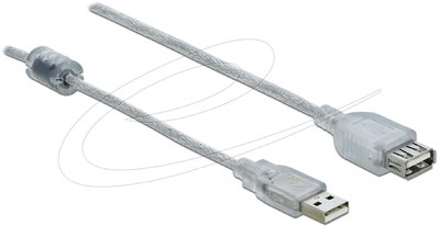 Delock - USB 2.0-s bővítőkábel A-típusú csatlakozódugóval > USB 2.0-s, A-típusú csatlakozóhüvellyel 2m - 83883
