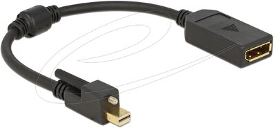 Delock - Adapter mini Displayport 1.2-dugós csatlakozó csavarral > Displayport-csatlakozóhüvely 4K - 62638