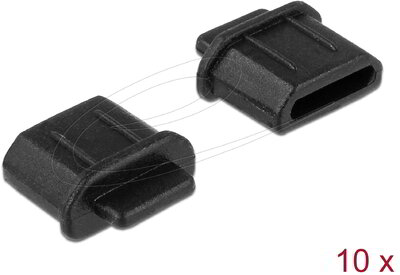 Delock - Porvédő HDMI micro-D típusú kimenethez fogantyúval 10 db fekete - 64031