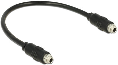 Delock - 3.5 mm sztereó jack kábel anya csavarmenetes > 3.5 mm sztereó jack anya csavarmenetes 25 cm - 85115
