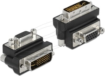 Delock - adapter VGA-anya > DVI 29 tűs apa 90 -os derékszögű - 65172