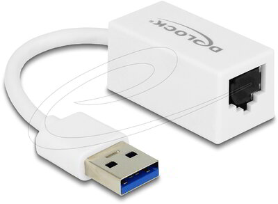 Delock - Adapter SuperSpeed USB (USB 3.1 Gen 1) USB A-típusú csatlakozó > Gigabit LAN 10/100/1000 Mbps - 65905