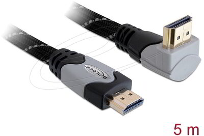 Delock - Kábel High Speed HDMI Ethernet döntött A-A / male-male 5 m - 83077