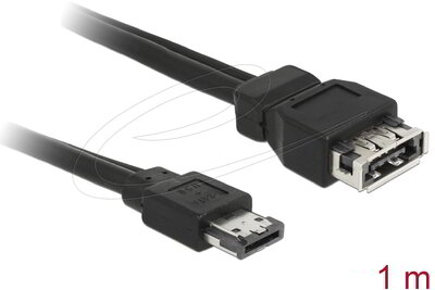 Delock - Power Over eSATA 5V hosszabbító kábel apa-nő 1m - 84389