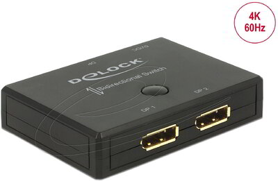 Delock - DisplayPort 2 - 1 kétirányú kapcsoló 4K 60 Hz - 18750