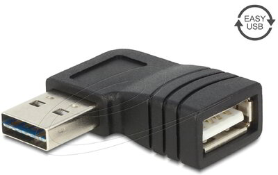 Delock - EASY-USB 2.0-A apa > USB 2.0-A anya bal/jobb forgatott adapter - 65522