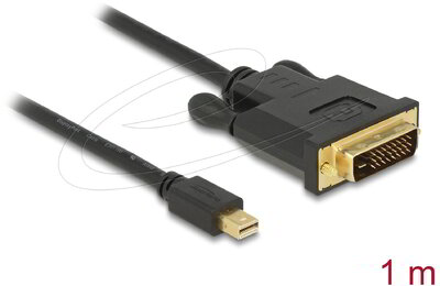 Delock - Kábel mini Displayport 1.1 dugó > DVI 24+1 dugó 1 m - 83988