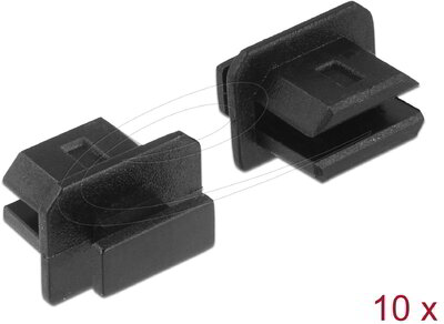Delock - Porvédő mini Displayport típusú kimenethez fogantyúval 10 db fekete - 64026