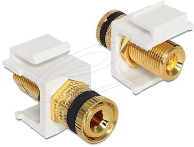 Delock - Keystone szorító szerelvény > menetes anya, fekete - 86303