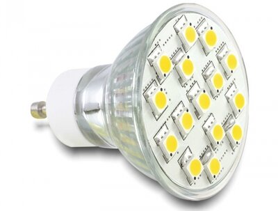 Delock - GU10 LED világítás 15x SMD 3.5W, meleg fehér - 46188