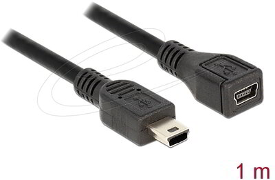 Delock - USB 2.0 mini-B hosszabbító kábel, apa-anya 1m - 82667