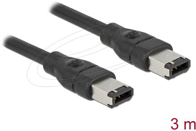 Delock - 3 méteres FireWire összekötő kábel (6/6 tűs) - 82575