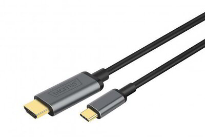 DIGITUS - USB-C - HDMI videó adapterkábel 1,8m UHD 4K / 30 Hz - DA-70821