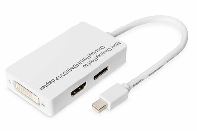 DIGITUS - Mini DisplayPort adapter / átalakító Mini DP - DisplayPort, HDMI + DVI - DB-340509-002-W