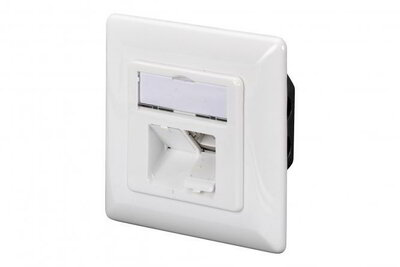 DIGITUS - CAT 6A EA osztályú hálózati aljzat, dizájnkompatibilis, árnyékolt, süllyesztett szerelésű - DN-9008-1