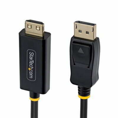 Startech - 1 m-es DisplayPort - HDMI adapterkábel fogós csatlakozókkal, 4K 60Hz, HDR, egyirányú - 1M-DP-HDMI-4K60-GR