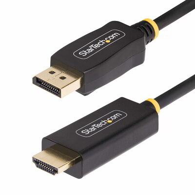 Startech - 1 m-es DisplayPort - HDMI adapterkábel, 4K 60Hz HDR - 1M-DP-HDMI-4K60-HDR