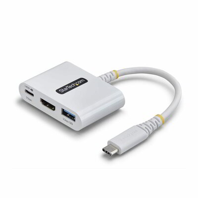 Startech - USB-C - HDMI többportos adapter 140 W-os PD töltéssel, 4K 60Hz HDMI, USB 5 Gbps - 168W-USBC-MULTIPORT
