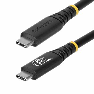 Startech - 2 m kábel, 20 Gbps, USB-IF tanúsítvánnyal rendelkező USB-C kábel, 240 W PD EPR, 4K 120 Hz - CC2M20GUSB4TP