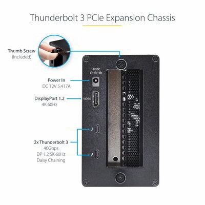 Startech - Thunderbolt 3 PCIe bővítőház, külső ház egy PCI Express slottal - TB31PCIEX16