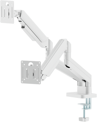 Gembird - Asztali, állítható dupla monitorkar, 17"-32", fehér - MA-DA2-06-W