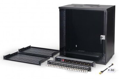 Assmann-DIGITUS SOHO Pro hálózati készlet 19" 12U, 540 x 400 mm (Szé x Mé) - DN-49207-SET