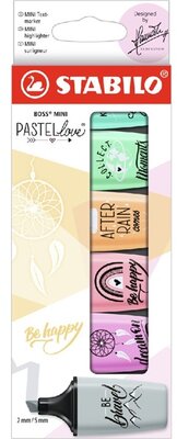 Stabilo BOSS MINI Pastellove 6 db/csomag vegyes színű szövegkiemelő