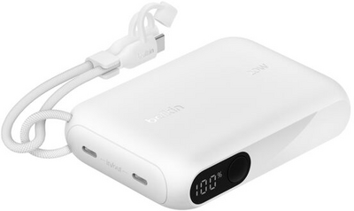 Belkin - BoostCharge 10K-s kijelzős külső akkumulátor - BPB027HQWH