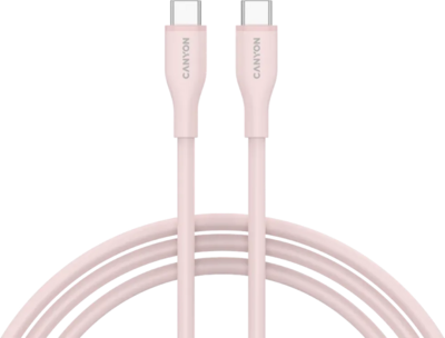 CANYON - USB-C - USB-C kábel CC60SC10 (szilikon, USB 2.0, 1m) - CNS-CC60SC10PS