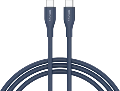 CANYON - USB-C - USB-C kábel CC60SC10 (szilikon, USB 2.0, 1m) - CNS-CC60SC10DB