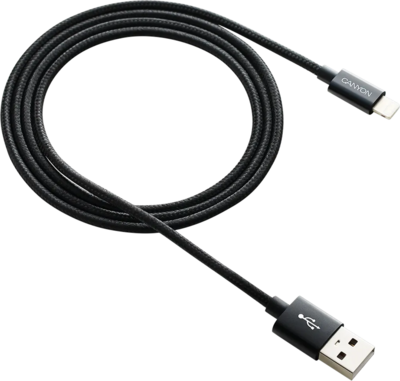 CANYON - Fonott 8 tűs Lightning - USB kábel iPhone CFI-3-hoz - CNE-CFI3B