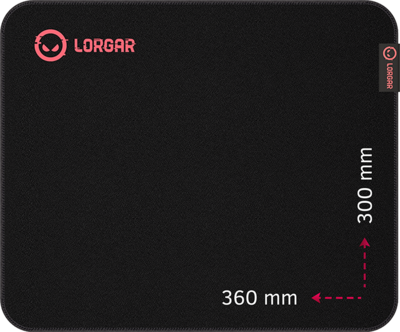 Lorgar - Main 323 Fekete/piros egérpad - LRG-GMP323