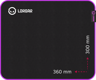 Lorgar - Main 313 Fekete/lila egérpad - LRG-GMP313