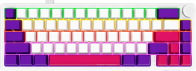LORGAR - Pro KBP70MW (US LAYOUT) - TOXIC PURPLE SWITCH - WHITE - LRG-KBP70MW-WH-US