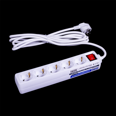 IRIS Electric - IEPS-5W-5M-K Hosszabbító elosztó 5 aljzattal, kapcsolóval, 5m fehér