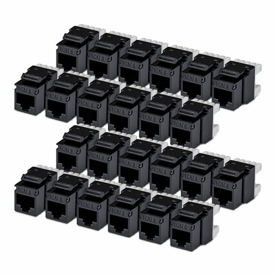 Startech - 24 db-os RJ45 Ethernet Keystone Jack - C6KEY110180BK24PK