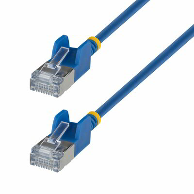 Startech - 4 m-es kék ultravékony Cat6A Ethernet kábel, csomómentes, FTP - N6APATSTP34BLS4M