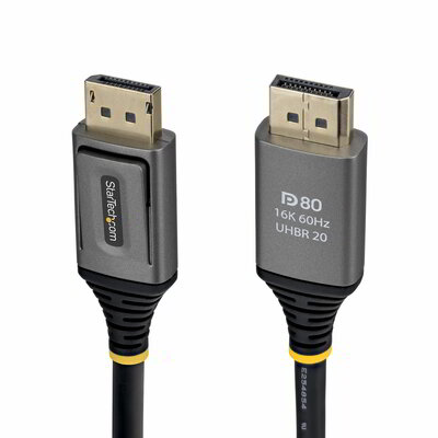 Startech - 1,5 m-es DisplayPort 2.1 kábel, VESA tanúsítvánnyal - DP21V-150C-DP80-CBL