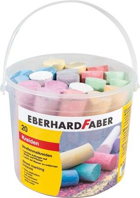 Aszfaltkréta, 20 darabos, EBERHARD FABER, 8 különböző szín, (20 db)