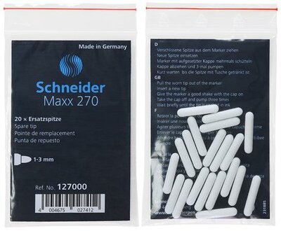 Cserehegy "Maxx 270" lakkmarkerhez, 1-3 mm, SCHNEIDER, (20 db)