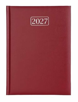Naptár, tervező, A5, napi, VICTORIA OFFICE "Chrono", bordó (2027 évi)