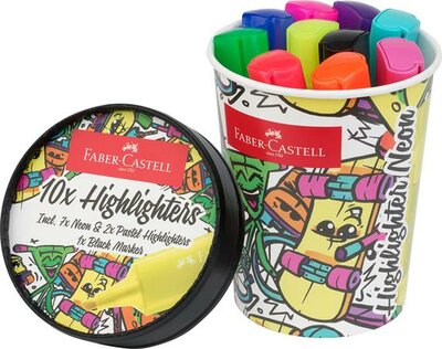 Szövegkiemelő, 1-5 mm, FABER-CASTELL "Textliner 46", 10 különböző szín, (10 db)
